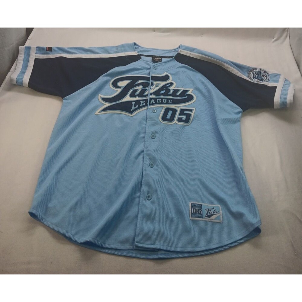 VINTAGE Fubu The Collection Sports Baseball Jersey #05 Size 2XL Button UP